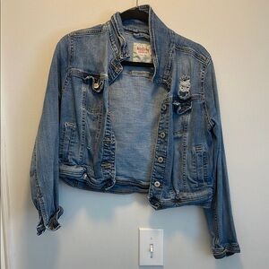 Cropped Blue Denim Jacket
